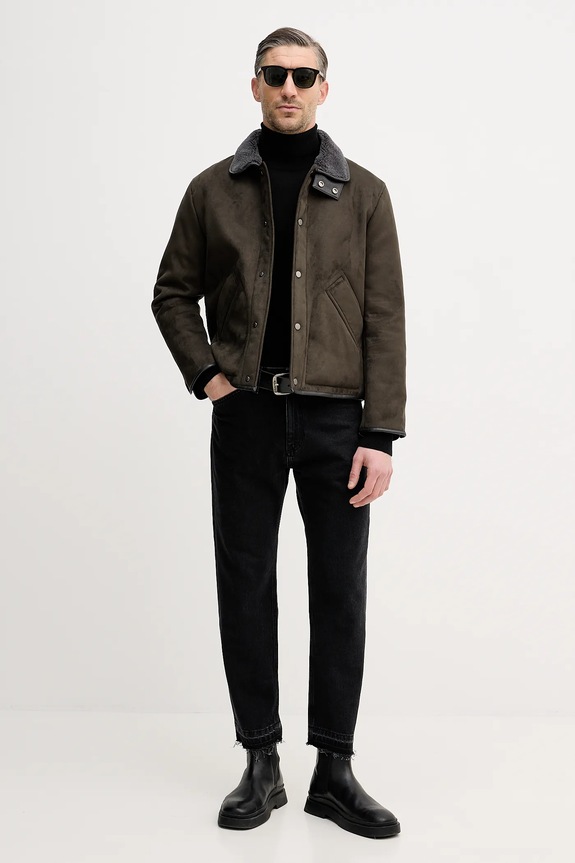 Sisley geacă 2KVHSN04B verde AW25