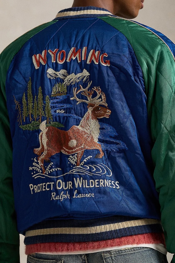 Дрехи Яке бомбър Polo Ralph Lauren TAKIHYO SATIN.SVNR 710977856001 син