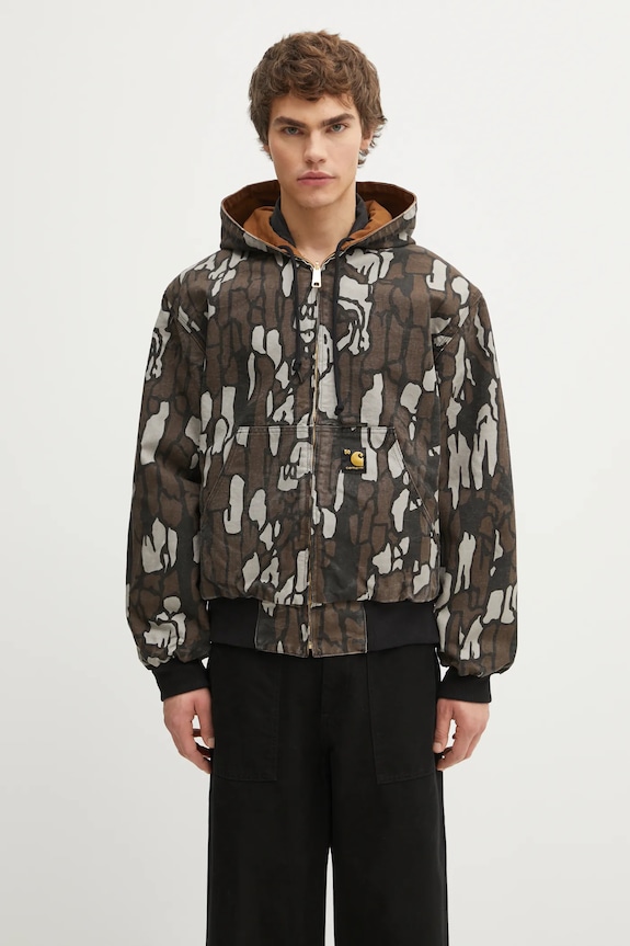 Двостороння куртка Carhartt WIP 50 Years Anniversary OG Active Jacket Canvas з капюшоном коричневий I036412.3GK02