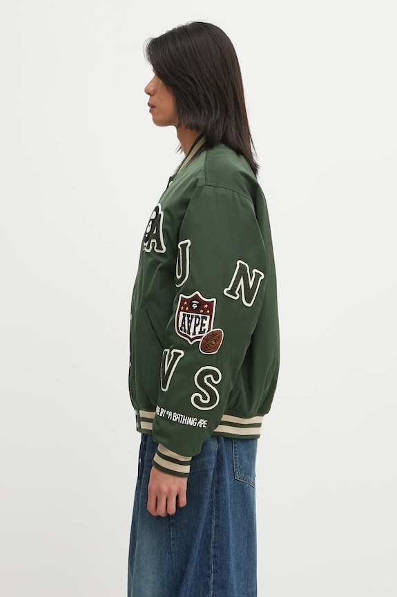 Μπουφάν bomber AAPE Main AAPJKM7742XXP πράσινο AW25