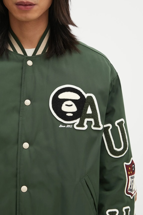 Μπουφάν bomber AAPE Main AAPJKM7742XXP πράσινο