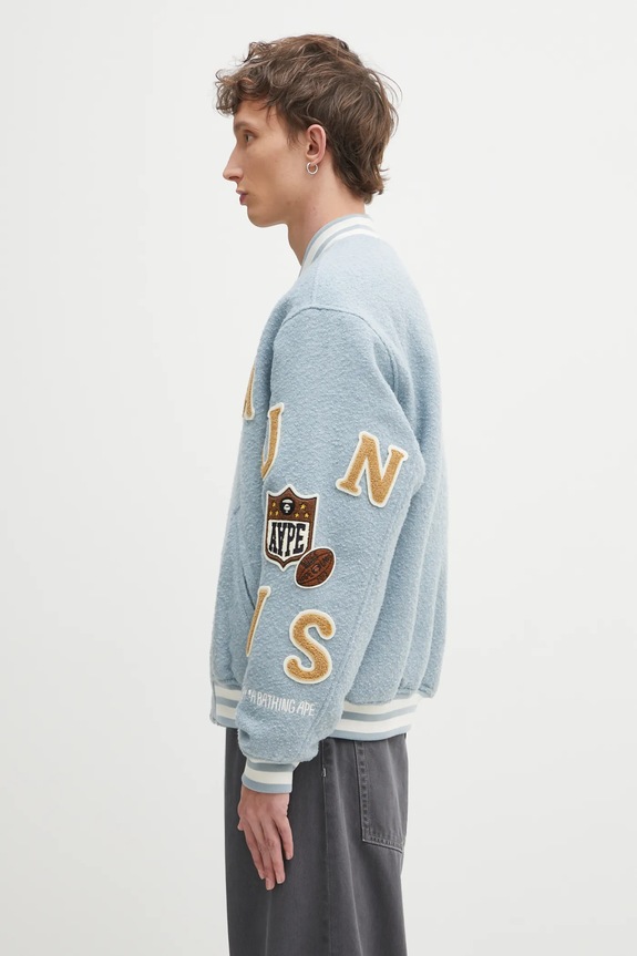 AAPE giacca bomber Main AAPJKM7742XAP blu AW25