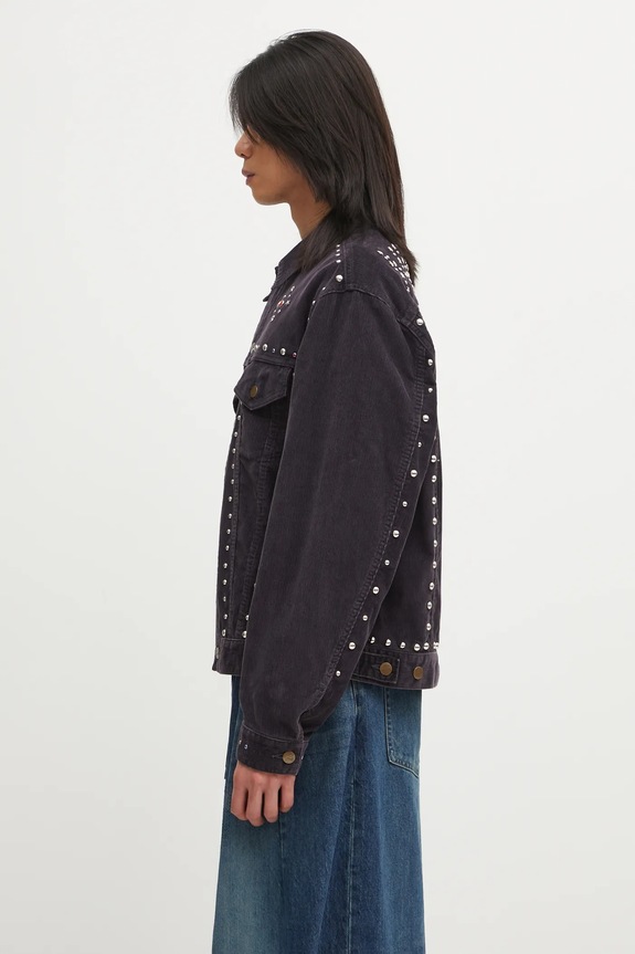 Manšestrová bunda Needles RW167 fialová AW25