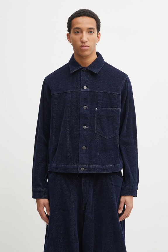 Needles giacca camicia Darts Jean Jacket non isolato blu navy RW223