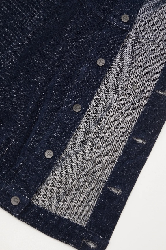 Needles giacca camicia Darts Jean Jacket RW223 blu navy