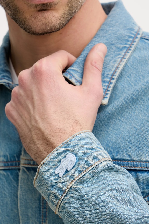 Lacoste geacă jeans BH8982 albastru