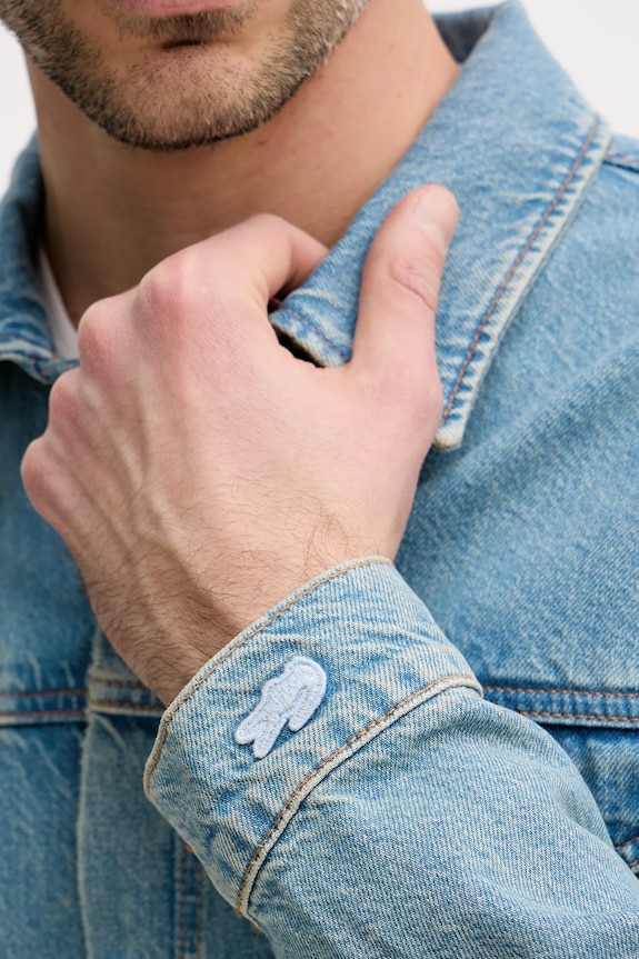 Lacoste geacă jeans BH8982 albastru