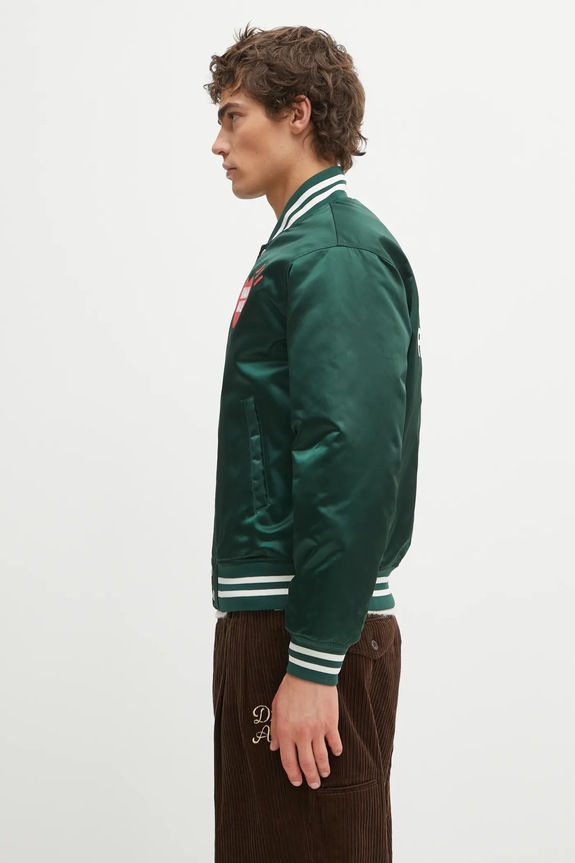Куртка-бомбер Human Made NYLON STADIUM HM30JK038 зелёный AW25