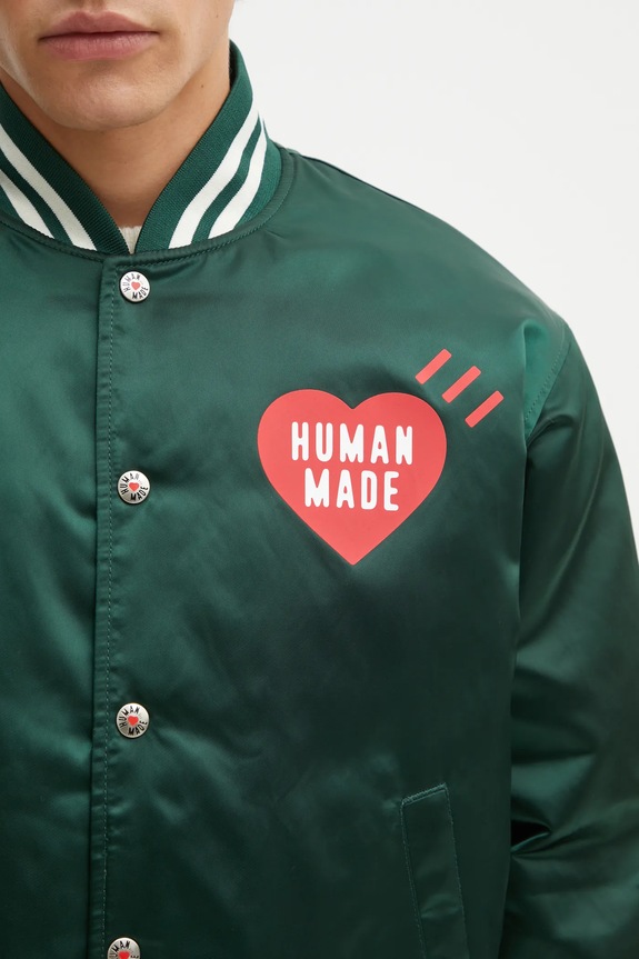 Куртка-бомбер Human Made NYLON STADIUM зелёный HM30JK038