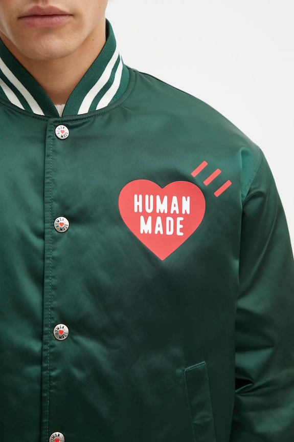 Куртка-бомбер Human Made NYLON STADIUM зелёный HM30JK038