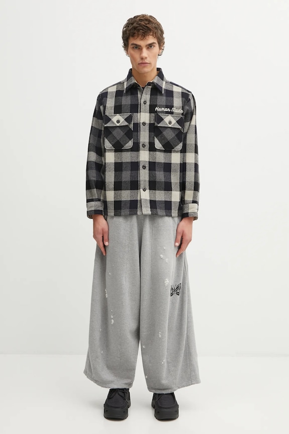 Human Made kurtka koszulowa z domieszką wełny WOOL CHECK HM30SH013