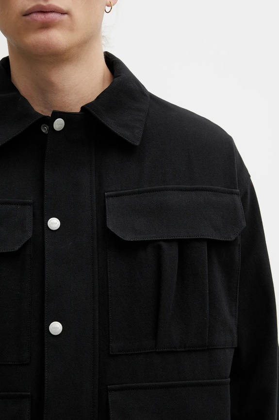 NEIGHBORHOOD jachetă de bumbac UTILITY JACKET negru 252AQNH.JKM01