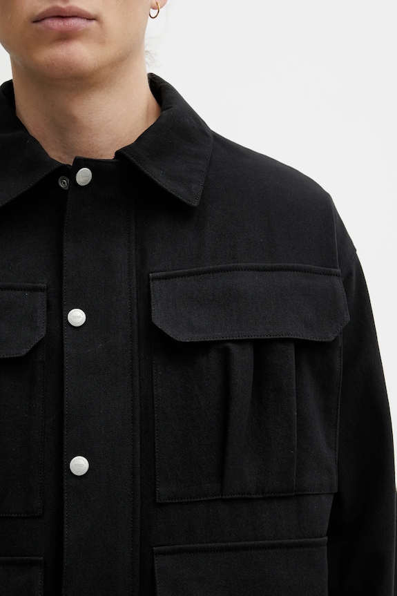NEIGHBORHOOD jachetă de bumbac UTILITY JACKET negru 252AQNH.JKM01