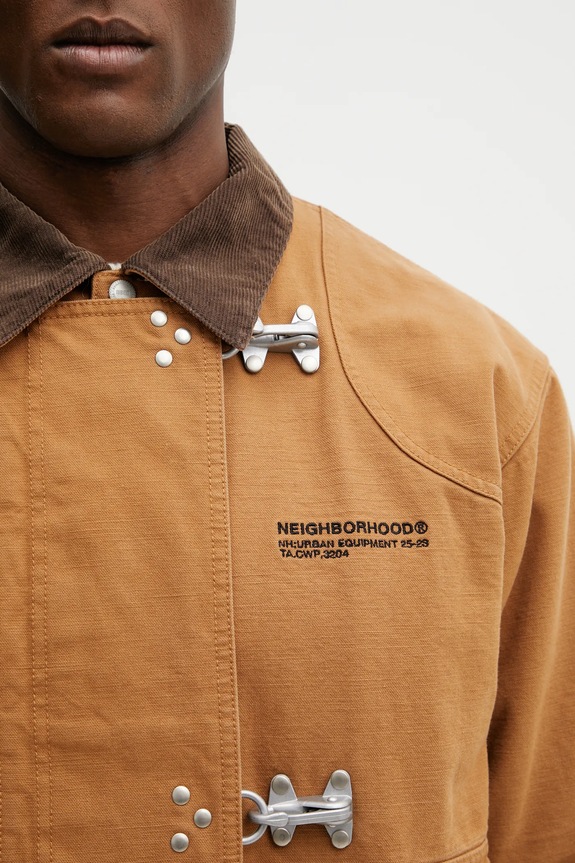 Хлопковая куртка NEIGHBORHOOD FIREMAN коричневый 252AQNH.JKM02