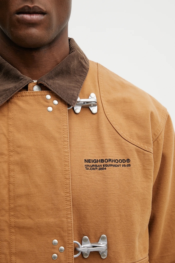 Хлопковая куртка NEIGHBORHOOD FIREMAN коричневый 252AQNH.JKM02