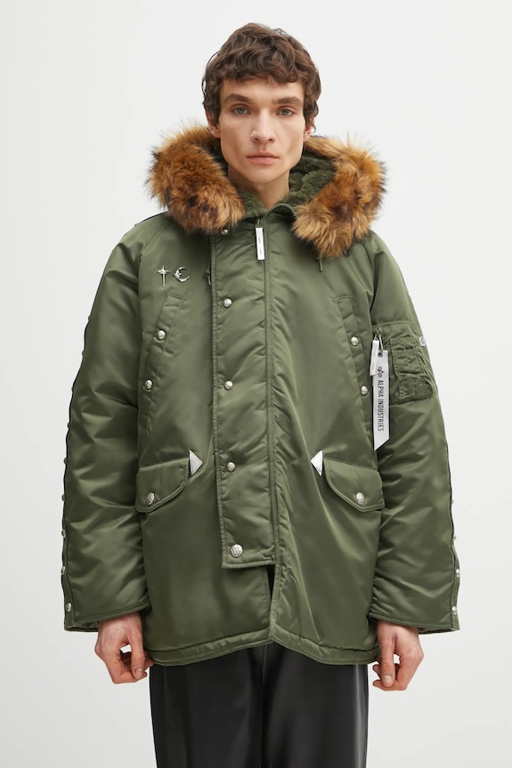 Alpha Industries jacket Alpha x Thug Club N-3B with green 258153