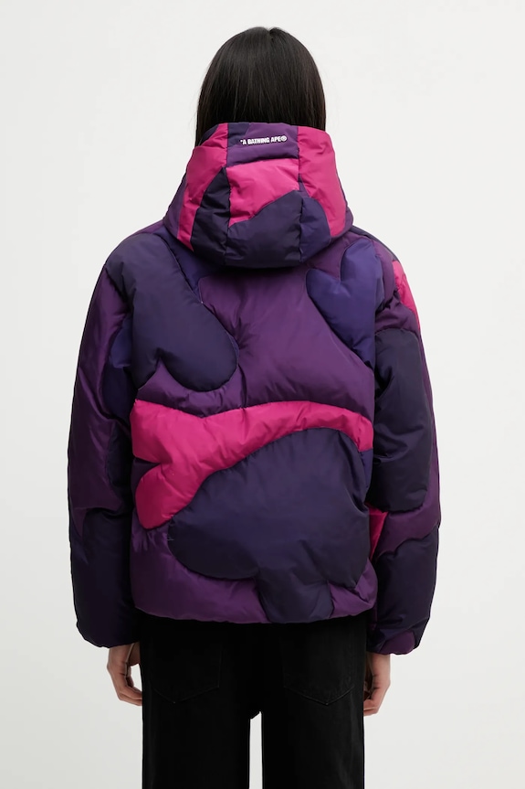 Abbigliamento A Bathing Ape piumino Mega Color Camo 001DNL801306M violetto