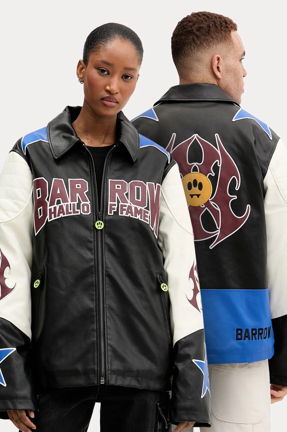 Μπουφάν Barrow απομίμηση λείου δέρματος μαύρο F5BWUAJK041