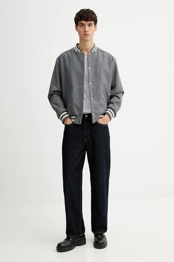 A.P.C. giacca con lana blouson micky WVBEB.M02974 grigio AW25