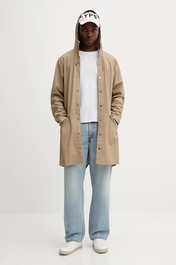 Куртка Rains 12020 Long Jacket бежевый 12020.133
