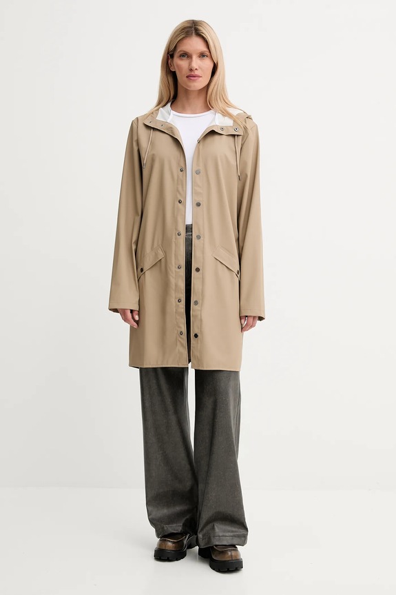 Куртка Rains 12020 Long Jacket 12020.133 бежевый