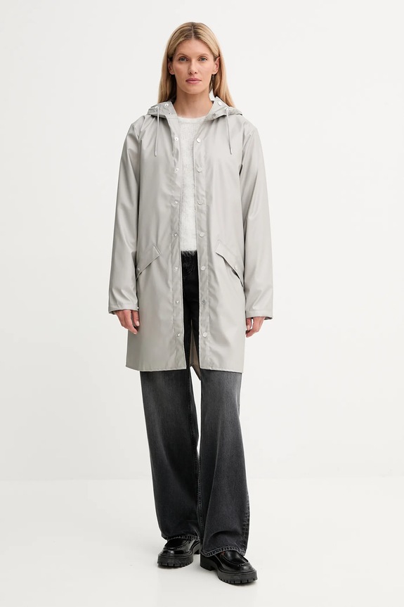 Куртка Rains 12020 Long Jacket 12020.123 серый