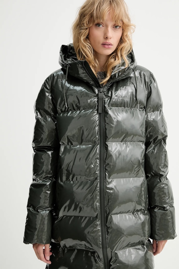 Bunda Rains 15130 Alta Longer Puffer Jacket 15130 zelená