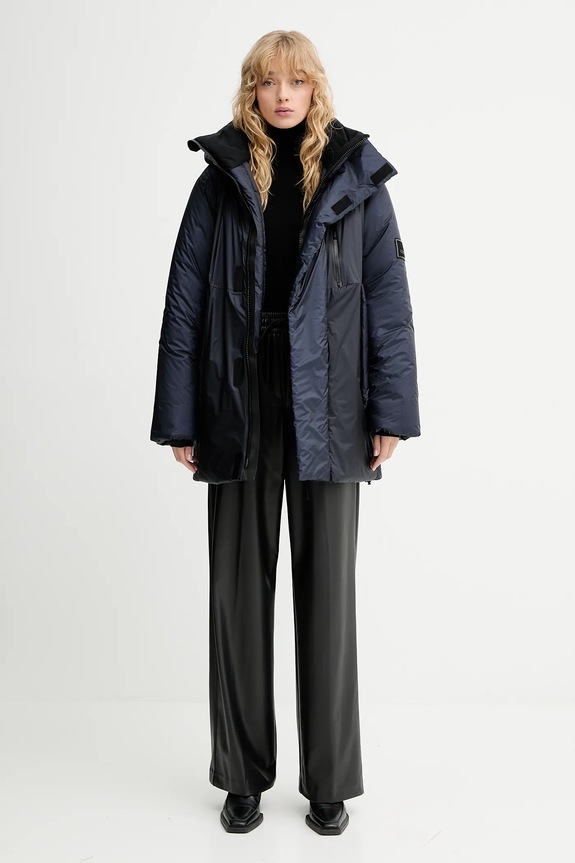 Oblečenie Bunda Rains 17240 Torna Insulated Long Jacket 17240 tmavomodrá