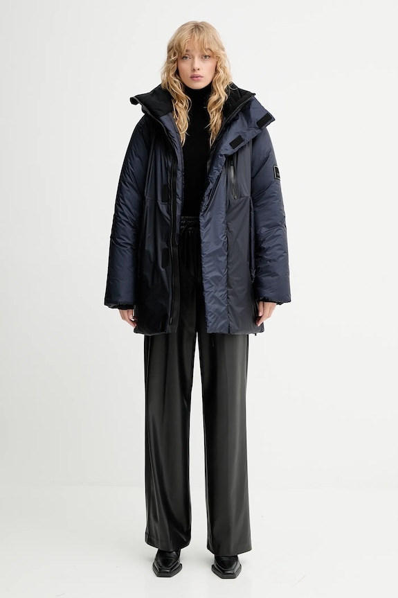 Oblečenie Bunda Rains 17240 Torna Insulated Long Jacket 17240 tmavomodrá