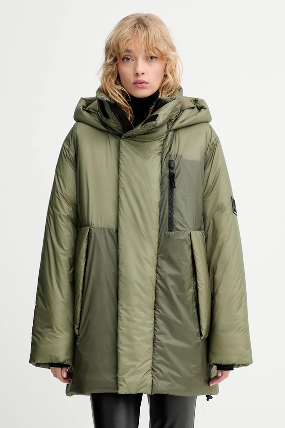 Rains rövid kabát 17240 Torna Insulated Long Jacket 17240 zöld AW25