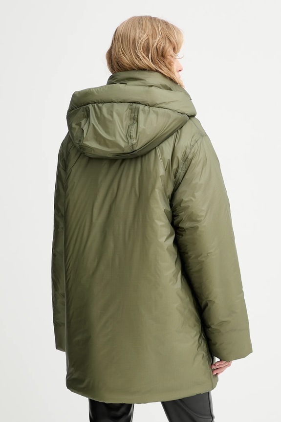 Rains rövid kabát 17240 Torna Insulated Long Jacket zöld 17240