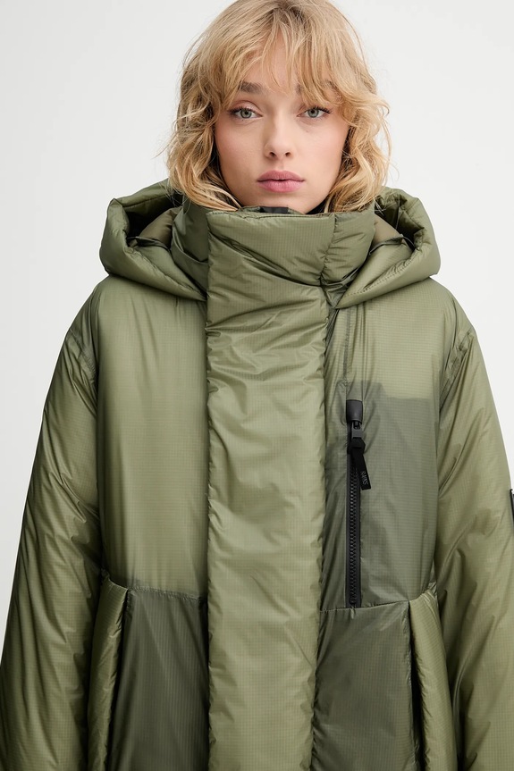 Rains rövid kabát 17240 Torna Insulated Long Jacket 17240 zöld