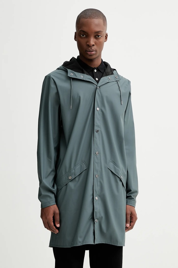 Rains kurtka 12020 Long Jacket pozostałe szary 12020.124