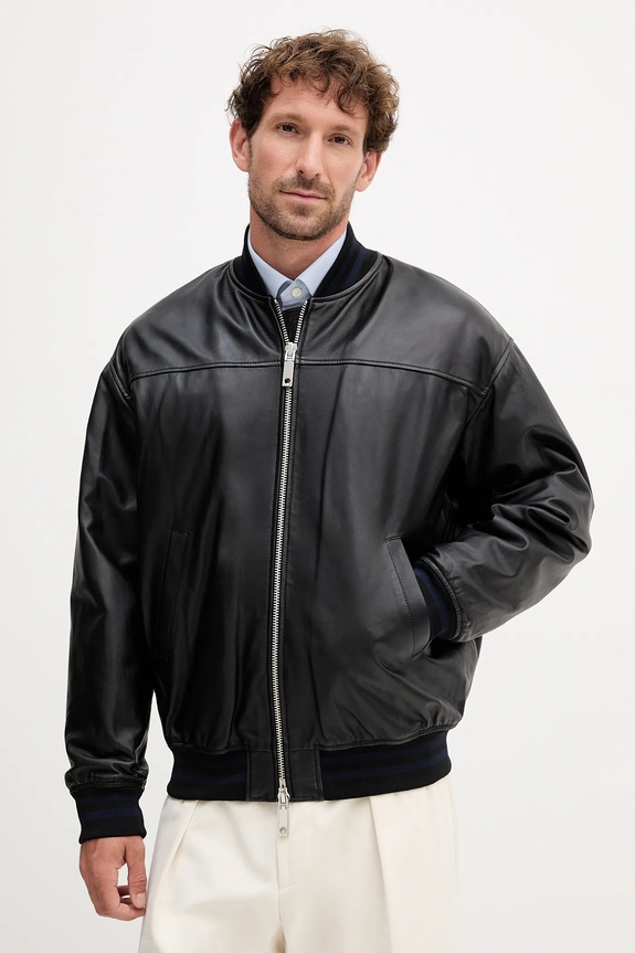 MAX&Co. kurtka bomber skórzana czarny 2528446012200