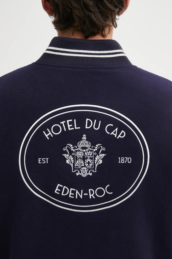 Вовняна куртка-бомбер Sporty & Rich Eden Crest Varsity OW03160666BL106 темно-синій