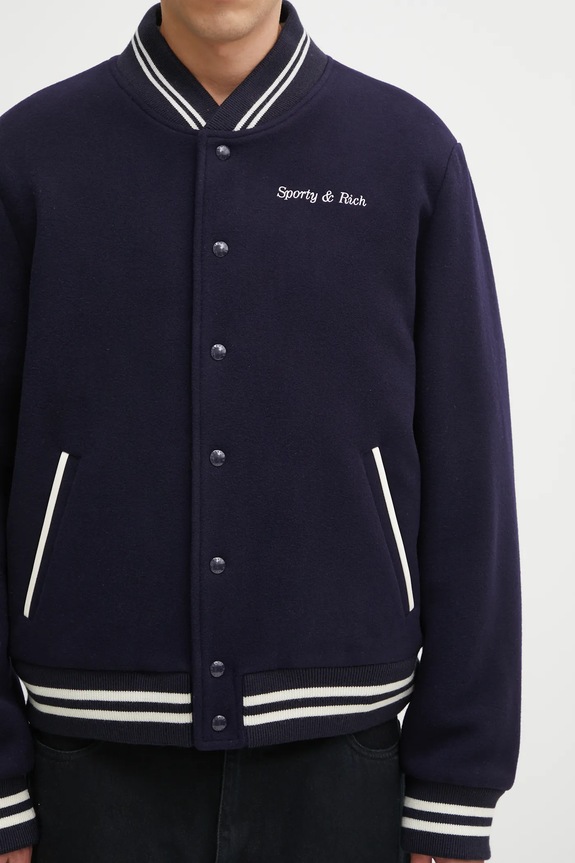 Вовняна куртка-бомбер Sporty & Rich Eden Crest Varsity OW03160666BL106