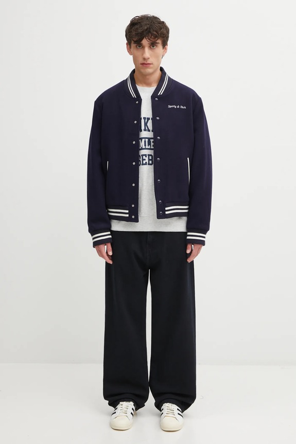 Вовняна куртка-бомбер Sporty & Rich Eden Crest Varsity OW03160666BL106
