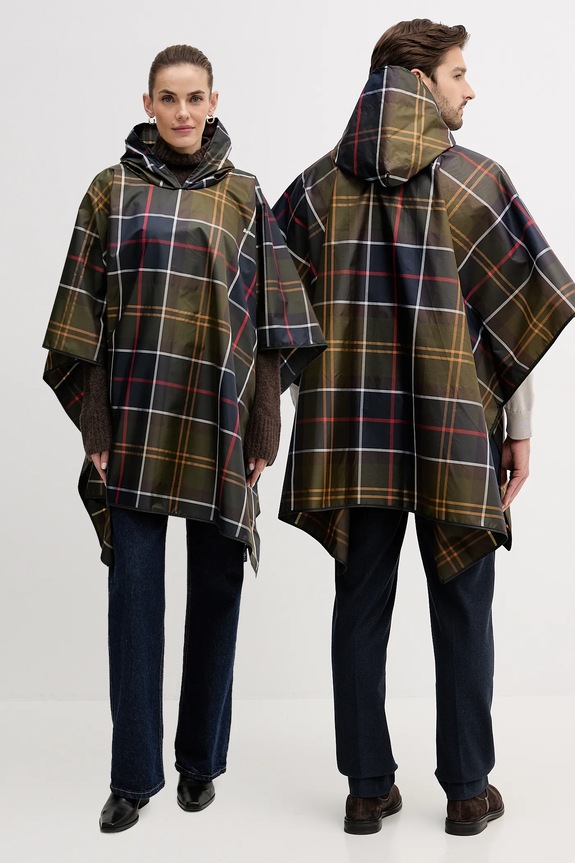 Пончо Barbour з капюшоном зелений UAC0214