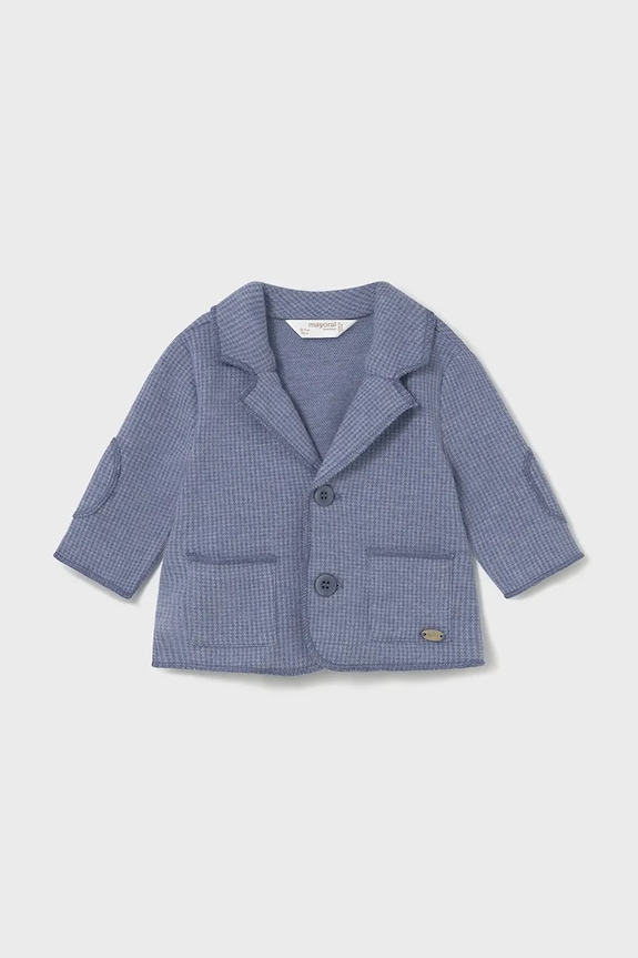 Mayoral Newborn jachetă pentru bebeluși din bumbac tricotaj albastru 2407.1M.Newborn.9BYA