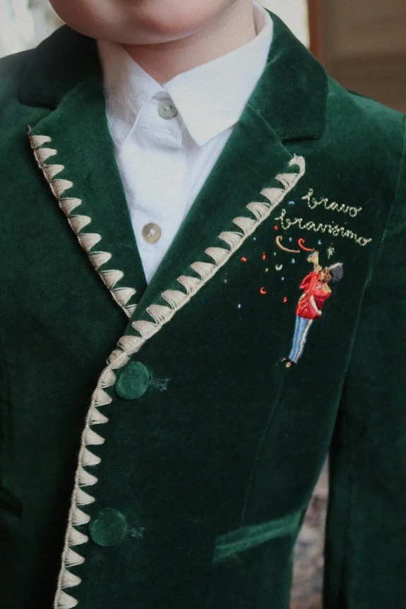 Konges Sløjd gyerek bársonykabát ROCKY BLAZER KS104412.9BYA