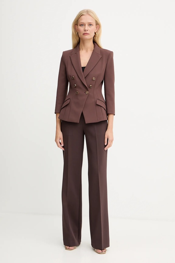 Elisabetta Franchi zakó GI17456E2 barna AW25