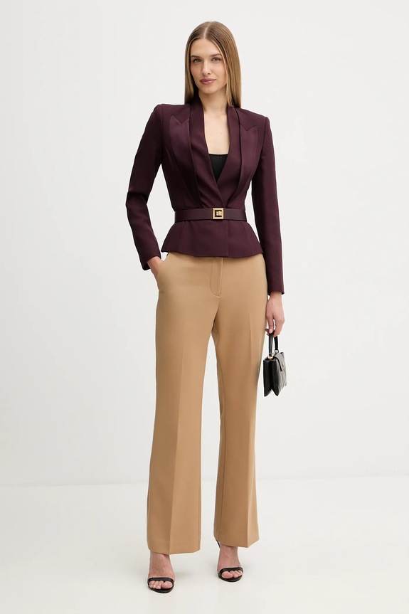 Elisabetta Franchi giacca con lana GI17656E2 granata AW25