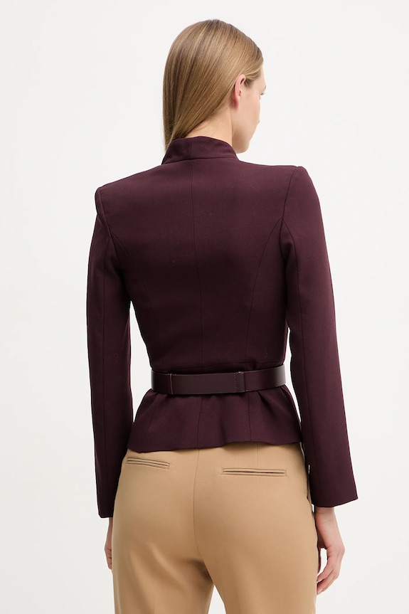Abbigliamento Elisabetta Franchi giacca con lana GI17656E2 granata