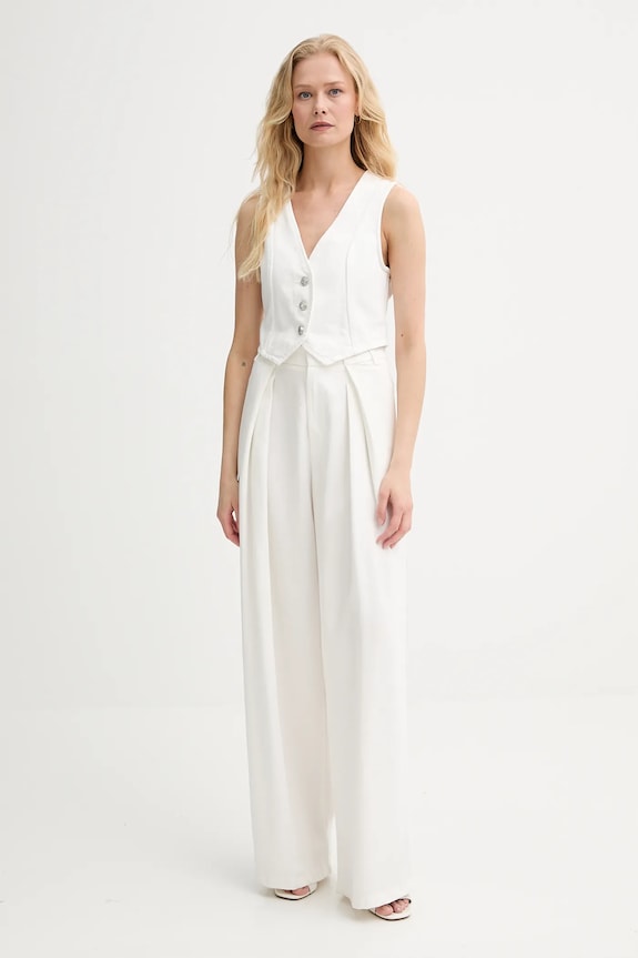 Morgan gilet di jeans COKABI bianco SS25