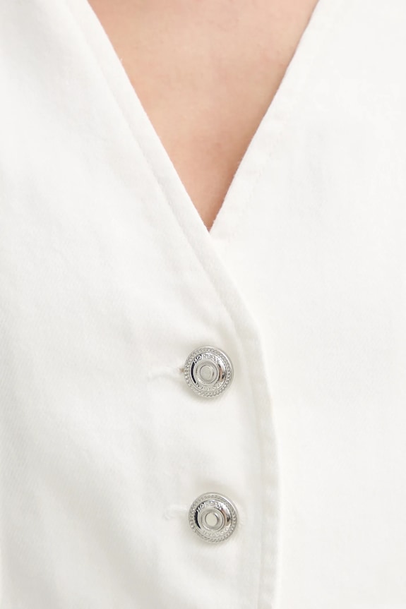 Morgan gilet di jeans COKABI bianco
