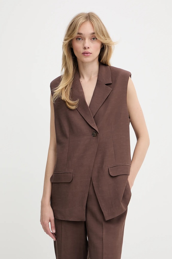 Samsoe Samsoe mellény SATHENA barna F25200022