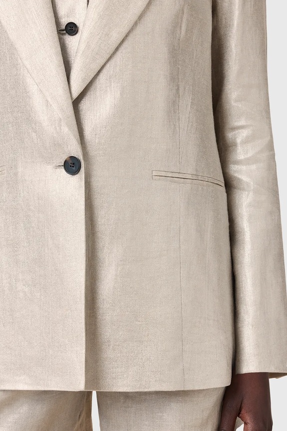 Oblečení Plátěné sako AllSaints AVERIE W067QC stříbrná