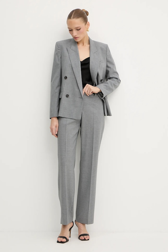 Vlnené sako BOSS Jaleto9 50543302 sivá AW25