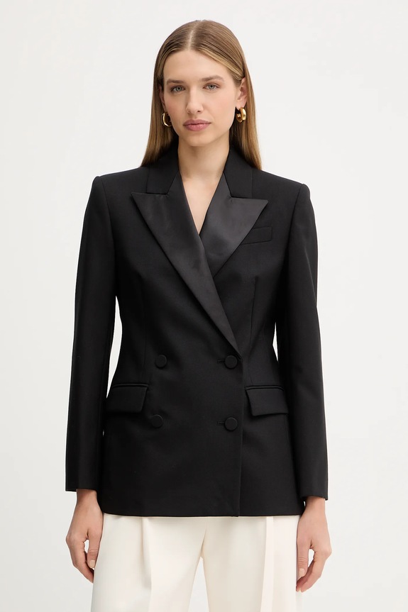 Weekend Max Mara geacă de lână BRIGIDA cu captuseala negru 2525046013600