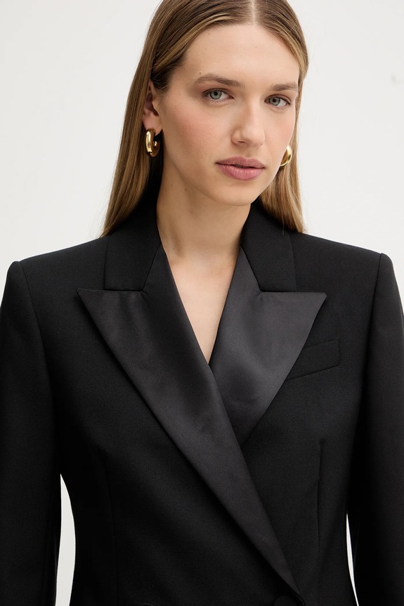 Weekend Max Mara geacă de lână BRIGIDA negru 2525046013600